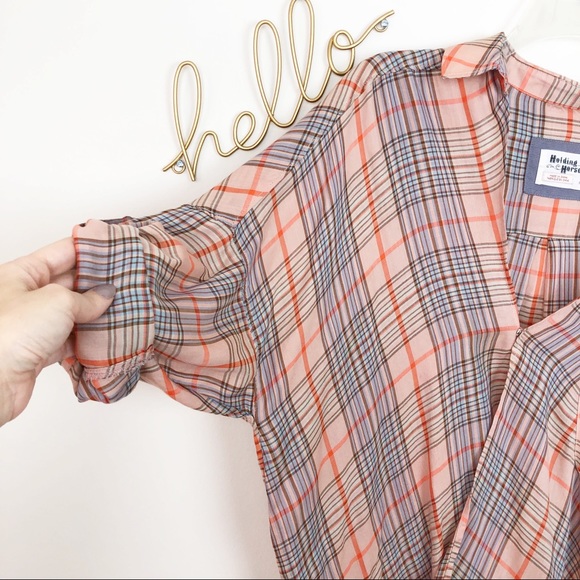 🌲Anthropologie | Holding horses plaid top - Picture 4 of 6